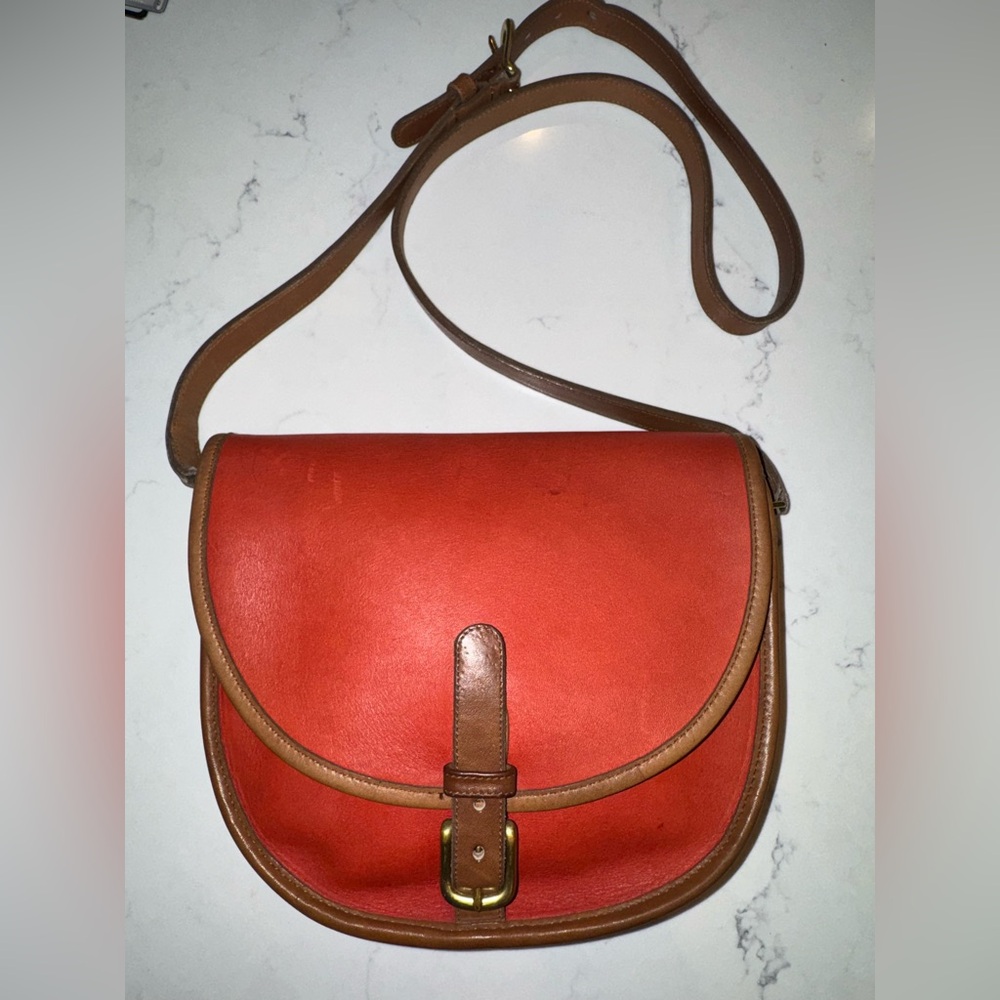 Vintage Coach Spectator Riding Bag in Red/Tabac 6750